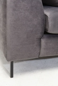 KARE Design Kulmasohvat*Gianni Velvet Kulmasohva - Harmaa, Musta, Vasen