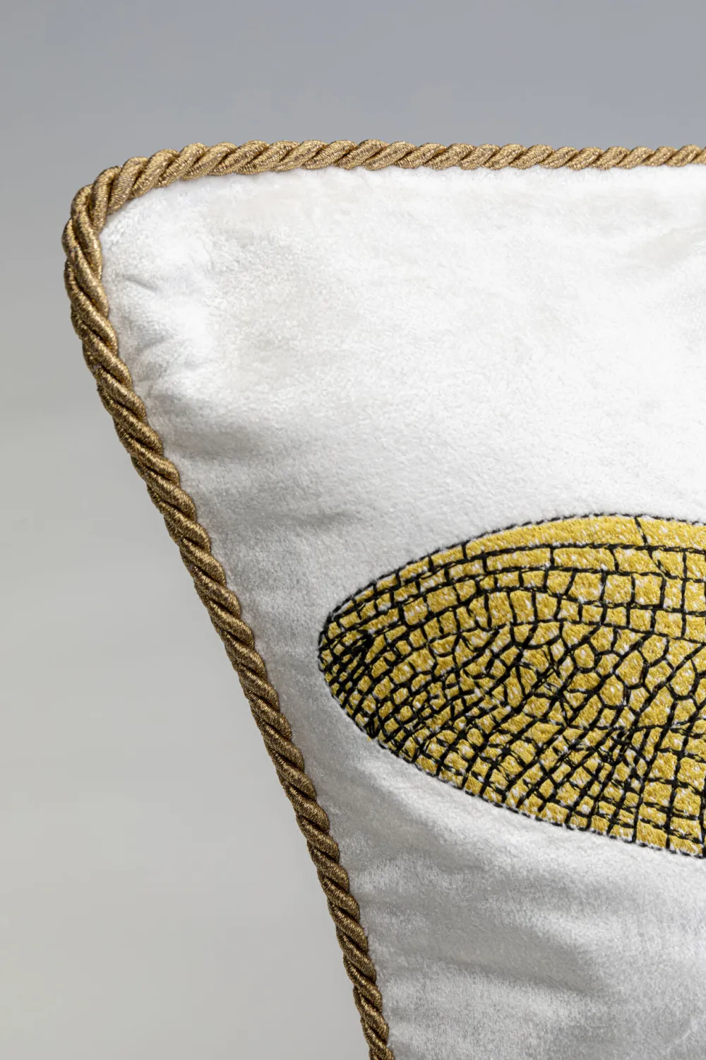 KARE Design Sisustustyynyt*Glitter Dragonfly Sudenkorento Tyyny, Valkoinen 40x40cm