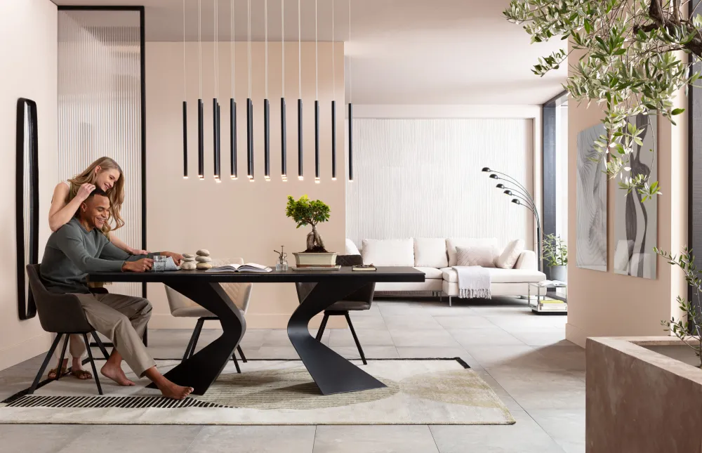 KARE Design Pöydät*Gloria Black Pöytä - Keraaminen Pöytälevy, Musta 200x100cm