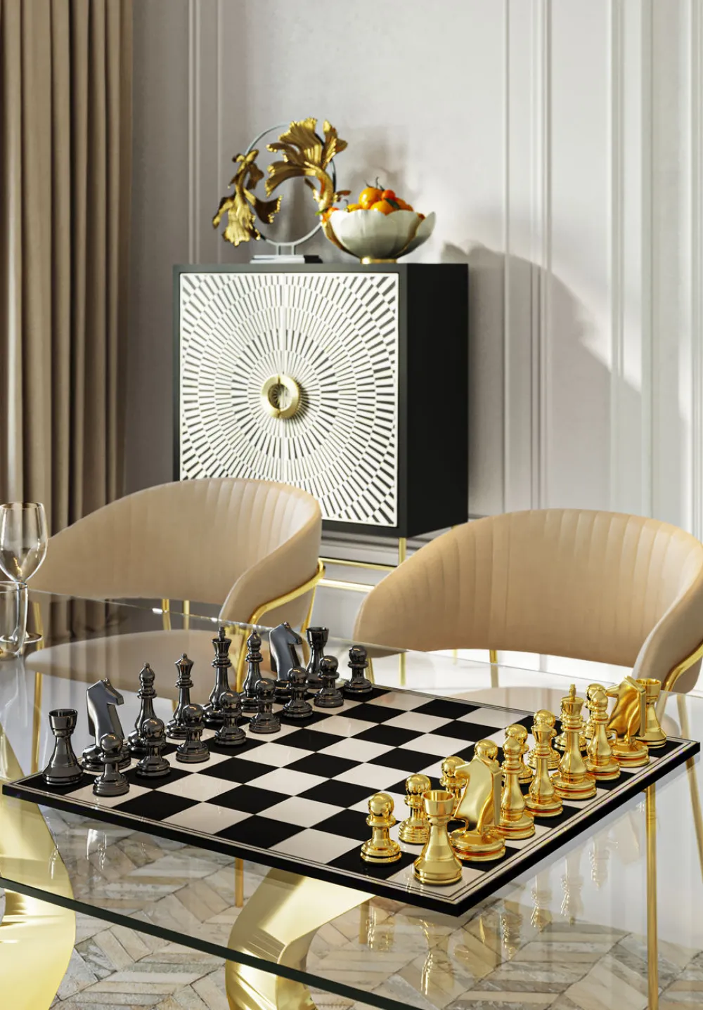 KARE Design Pöydät*Gloria Pöytä, Kulta 100x200cm