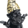 KARE Design Koriste-Esineet*Gnome Meditation Tonttu Koriste-esine, Musta/kulta 19cm