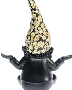 KARE Design Koriste-Esineet*Gnome Meditation Tonttu Koriste-esine, Musta/kulta 19cm