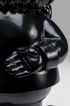 KARE Design Koriste-Esineet*Gnome Standing Tonttu Koriste-esine, Musta/kulta 46cm