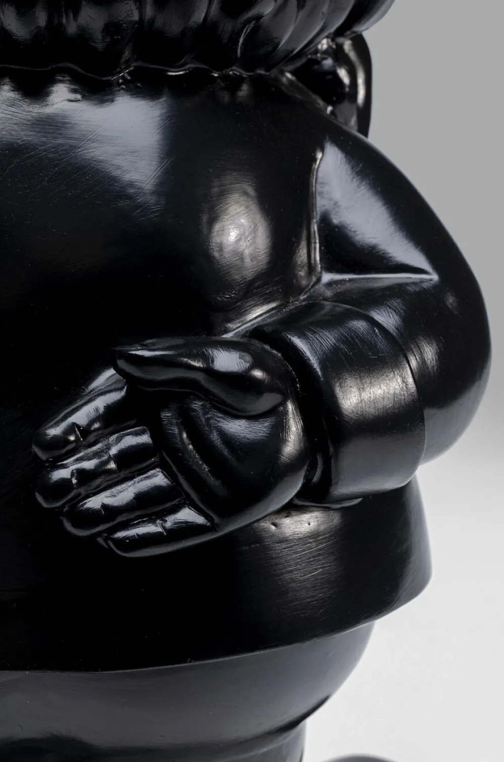 KARE Design Koriste-Esineet*Gnome Standing Tonttu Koriste-esine, Musta/kulta 46cm