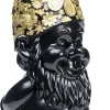 KARE Design Koriste-Esineet*Gnome Standing Tonttu Koriste-esine, Musta/kulta 61cm