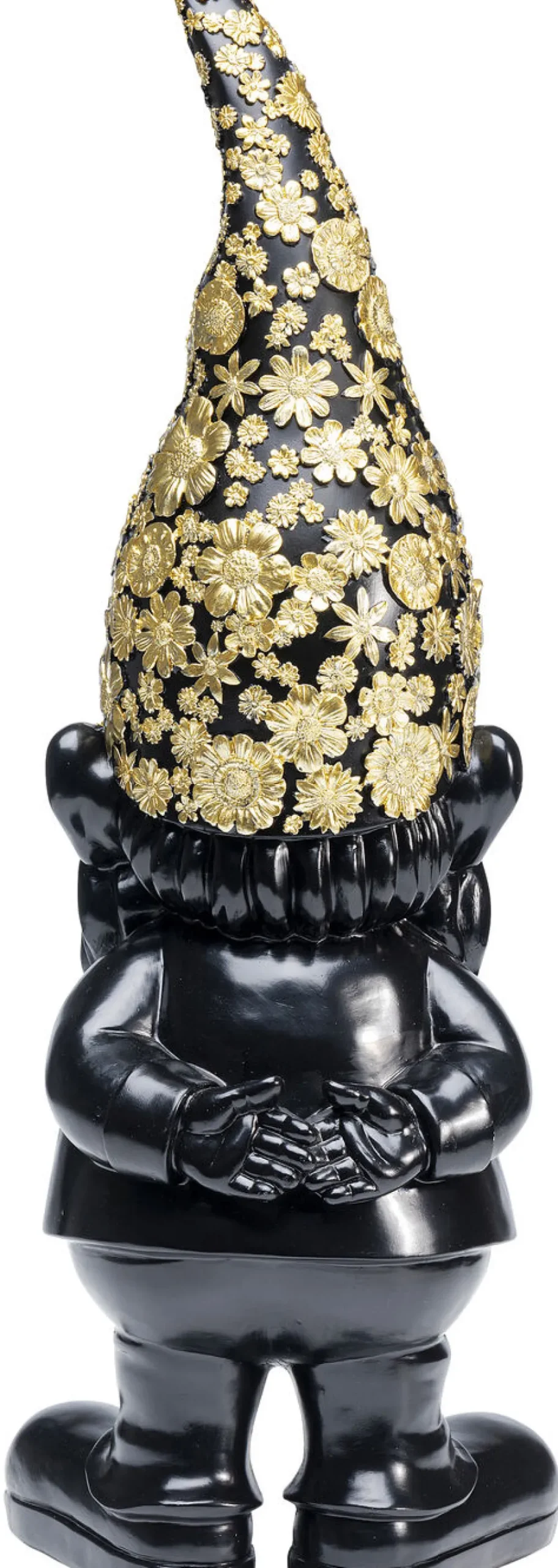 KARE Design Koriste-Esineet*Gnome Standing Tonttu Koriste-esine, Musta/kulta 61cm