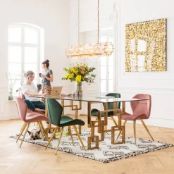 KARE Design Seinäkoristeet*Gold Flower Kukat Seinäkoriste, Taulu, Kulta 120x120cm