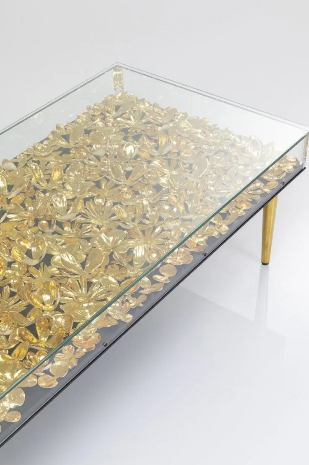 KARE Design Sohvapöydät*Gold Flowers Sohvapöytä 120x60cm