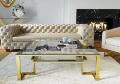 KARE Design Sohvapöydät|Olohuone*Gold Rush Sohvapöytä, Kulta 120x120cm