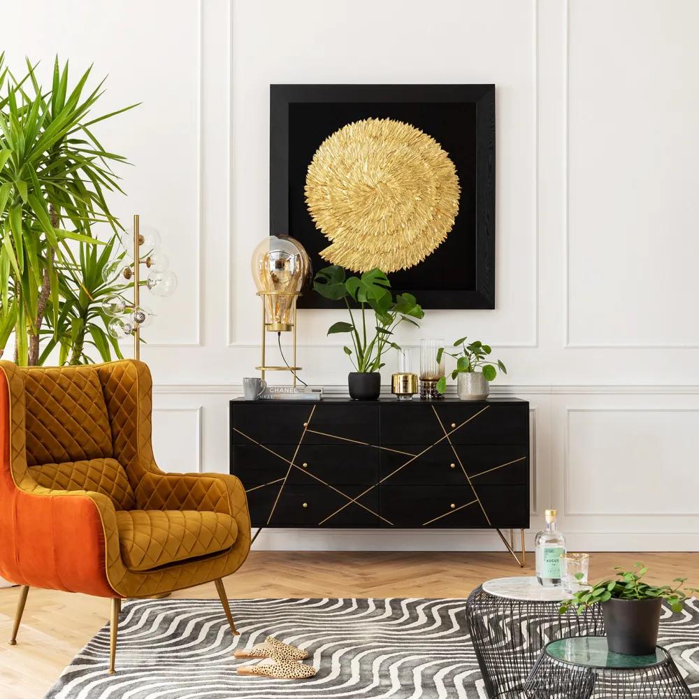 KARE Design Seinäkoristeet*Golden Snail Etana Seinä-koriste, Taulu, Kulta 120x120cm