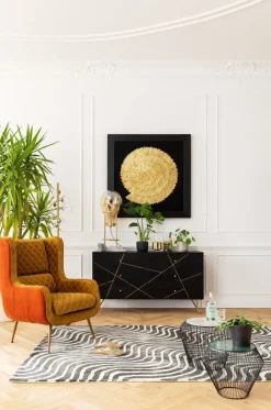 KARE Design Seinäkoristeet*Golden Snail Etana Seinä-koriste, Taulu, Kulta 120x120cm