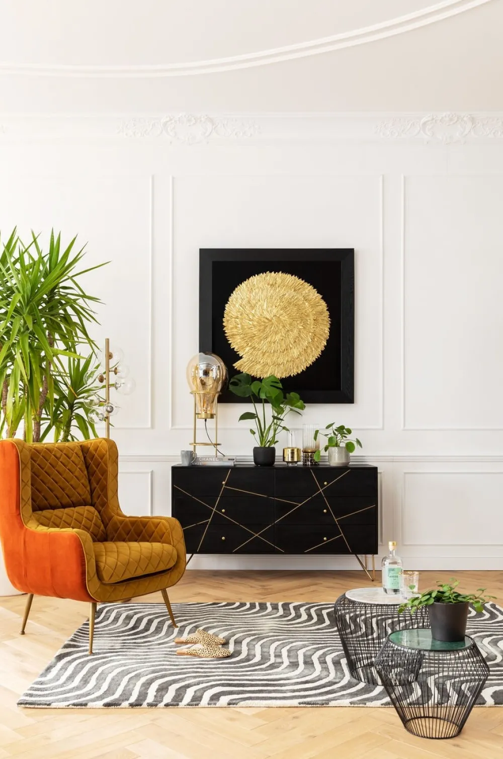 KARE Design Seinäkoristeet*Golden Snail Etana Seinä-koriste, Taulu, Kulta 120x120cm