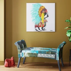 KARE Design Taulut|Olohuone*Headdress Dog Koira Canvastaulu 80x80cm