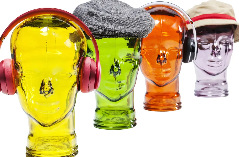 KARE Design Koriste-Esineet*Headphone Mount Transparent Kuuloketeline, Eri Värejä 29cm