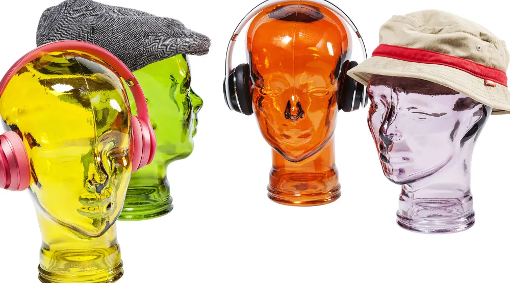 KARE Design Koriste-Esineet*Headphone Mount Transparent Kuuloketeline, Eri Värejä 29cm