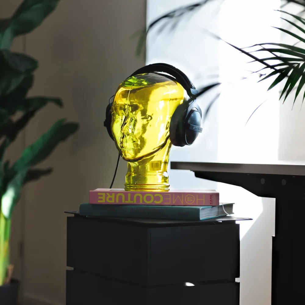 KARE Design Koriste-Esineet*Headphone Mount Transparent Kuuloketeline, Eri Värejä 29cm