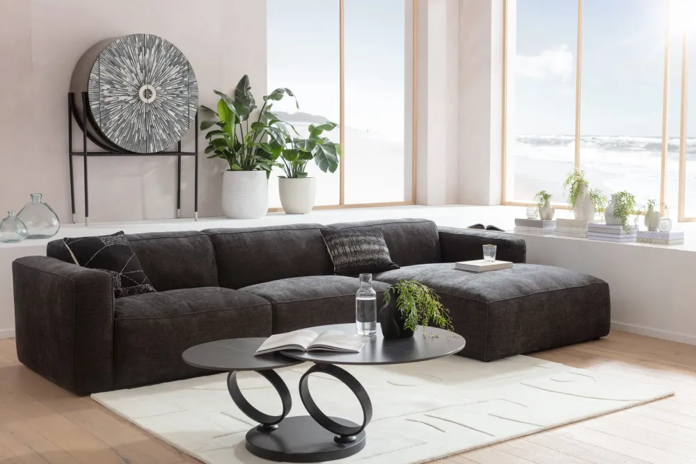 KARE Design Olohuone|Kulmasohvat*Henry Kulmasohva, Oikea - Harmaa 335x170cm