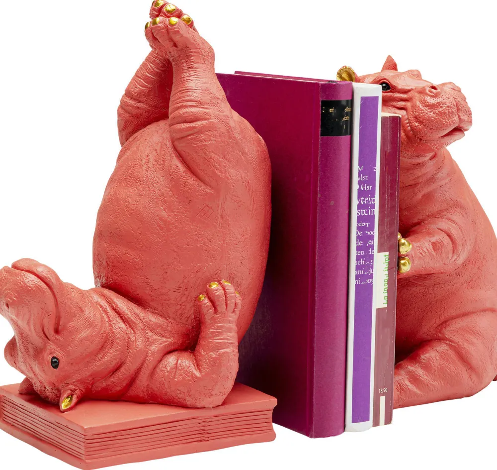 KARE Design Kirjatuet*Hippo Pink Kirjatuet (2/Setti)