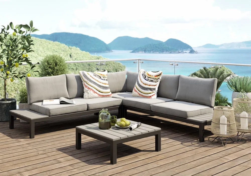 KARE Design Sohvat|Olohuone*Holiday Black Sohvaryhmä, Ulkokaluste (4/osaa)