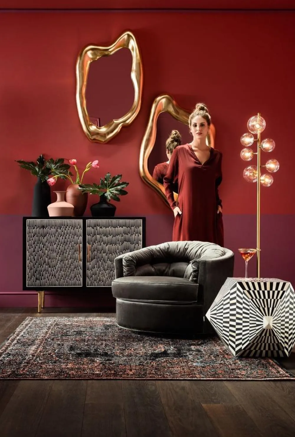 KARE Design Peilit*Hologram Peili, Kulta 117x68cm