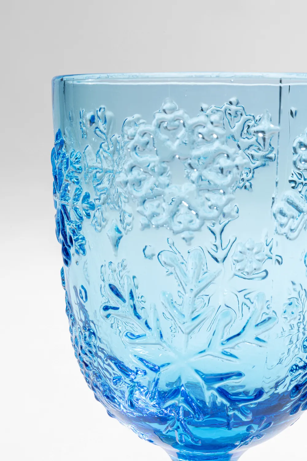 KARE Design Viinilasit|Lasit*Ice Flowers Blue Viinilasi Sininen