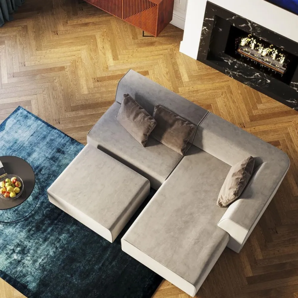 KARE Design Moduulisohvat*Infinity 2-istuttava Moduuli, Harmaa 120cm