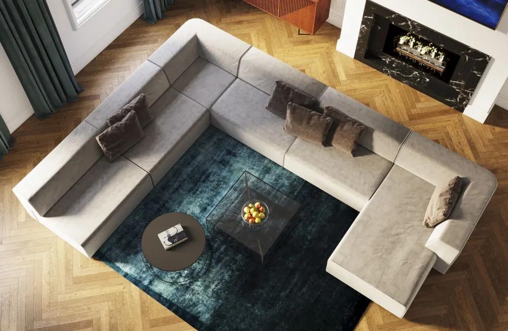 KARE Design Moduulisohvat|Kulmasohvat*Infinity Kulmamoduuli Harmaa, Oikea, 100cm