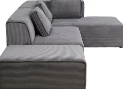 KARE Design Olohuone|Kulmasohvat*Infinity Ottomane Kulmasohva, Vakosametti, Harmaa, Oikea