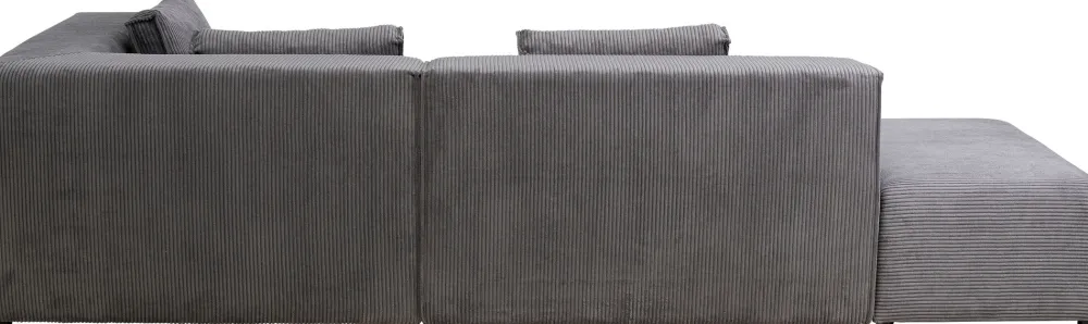 KARE Design Olohuone|Kulmasohvat*Infinity Ottomane Kulmasohva, Vakosametti, Harmaa, Oikea