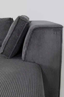 KARE Design Olohuone|Kulmasohvat*Infinity Ottomane Kulmasohva, Vakosametti, Harmaa, Oikea