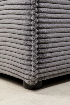 KARE Design Kulmasohvat*Infinity Ottomane Kulmasohva, Vakosametti, Harmaa, Vasen