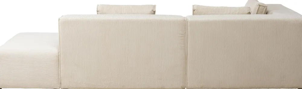 KARE Design Olohuone|Kulmasohvat*Infinity Ottomane Kulmasohva, Vakosametti, Kerma, Vasen