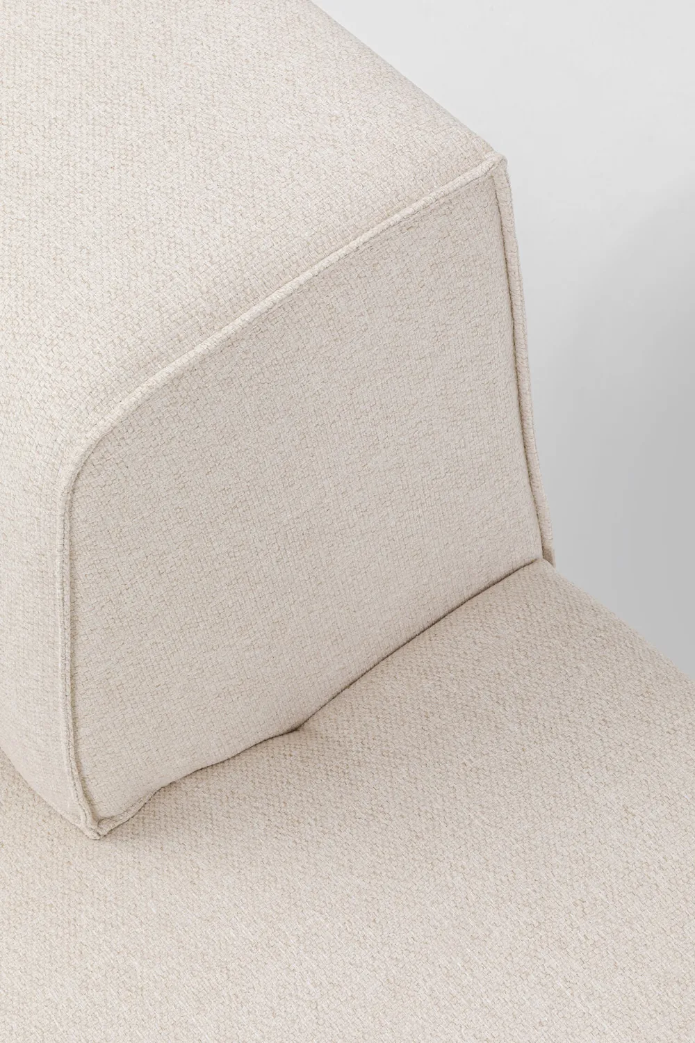 KARE Design Moduulisohvat*Infinity Ottomane Semi Moduuli - Kermanvärinen, Oikea 120cm