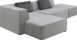 KARE Design Olohuone|Kulmasohvat*Infinity Ottomane Sohva, Harmaa, Vasen