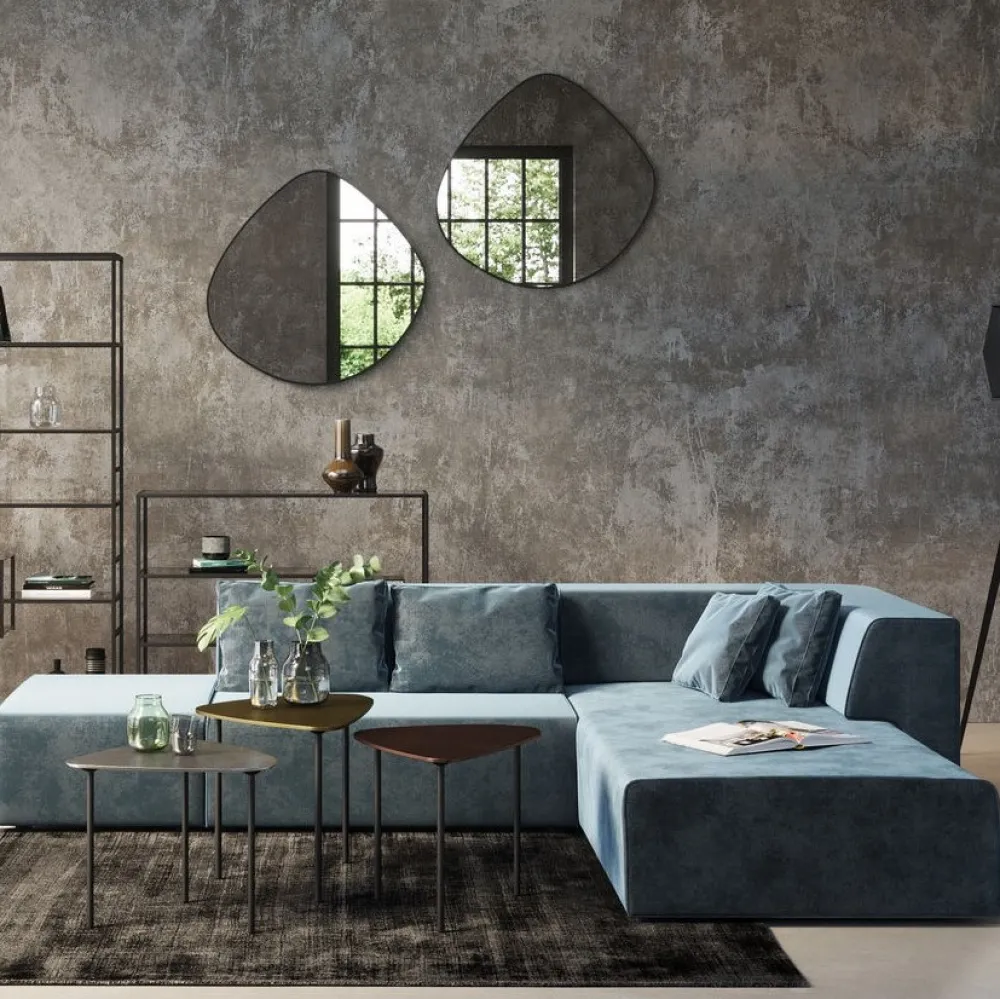 KARE Design Sohvat|Moduulisohvat*Infinity Velvet Kulmasohva, Ocean, Oikea