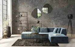 KARE Design Sohvat|Moduulisohvat*Infinity Velvet Kulmasohva, Ocean, Oikea