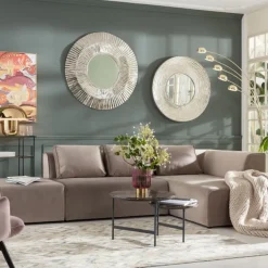 KARE Design Olohuone|Kulmasohvat*Infinity Velvet Kulmasohva, Taupe, Vasen