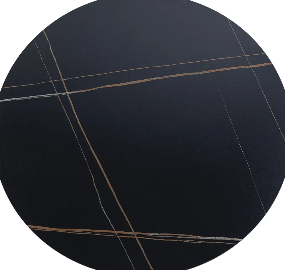 KARE Design Pöydät*Invitation Pyöreä, Keraaminen Pöytälevy Musta Ø120cm