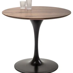 KARE Design Pöydät*Invitation Pyöreä Pöytä Pähkinä/musta Ø90cm