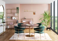 KARE Design Pöydät*Invitation Pöytä - Pähkinä, Messinki Ø90cm