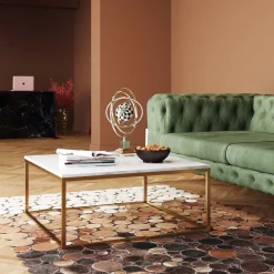 KARE Design Sohvapöydät|Olohuone*Key West Sohvapöytä, Kulta 90x90cm