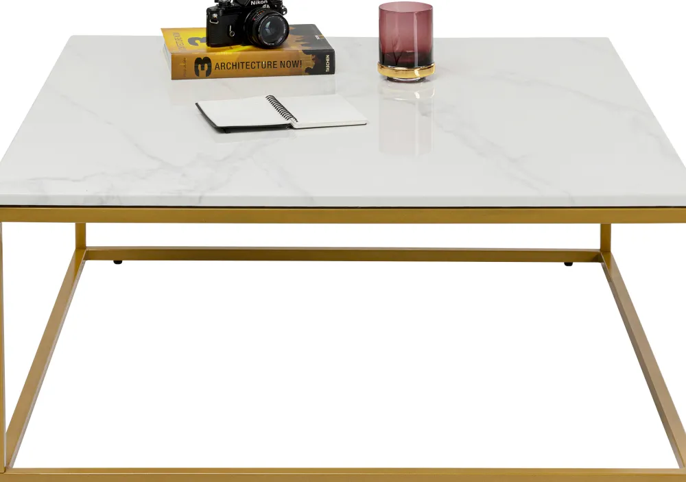 KARE Design Sohvapöydät|Olohuone*Key West Sohvapöytä, Kulta 90x90cm