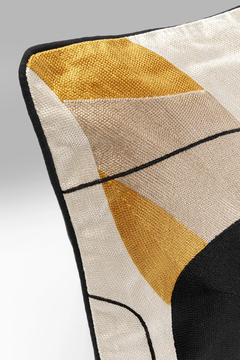 KARE Design Sisustustyynyt|Olohuone*Kissen Fields Yellow Tyyny Monivärinen 60x40cm