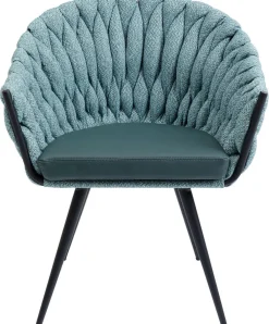 KARE Design Tuolit*Knot Tuoli Käsinojilla, Sinivihreä