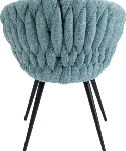 KARE Design Tuolit*Knot Tuoli Käsinojilla, Sinivihreä