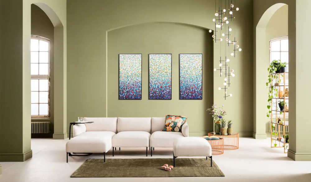 KARE Design Taulut|Olohuone*Konfetti Canvas Taulu (3/Setti) 240x160cm