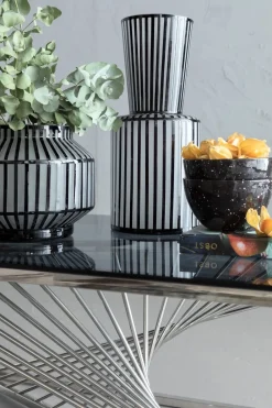 KARE Design Konsolipöydät Ja Sivupöydät*Laser Konsolipöytä - Hopea, Kirkas Lasi 120x40cm