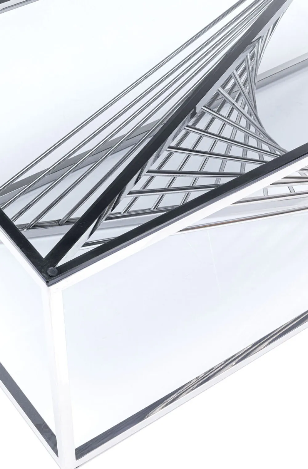 KARE Design Sohvapöydät*Laser Sohvapöytä - Hopea, Kirkas Lasi 120x60cm