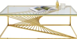 KARE Design Sohvapöydät*Laser Sohvapöytä Kulta, Kirkas Lasi 120x60cm