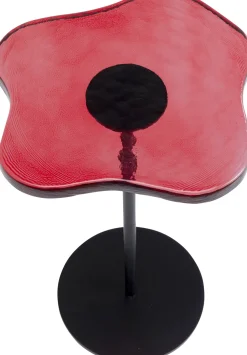 KARE Design Sohvapöydät*Lava Sivupöytä, Valettu Lasi, Punainen Ø30cm